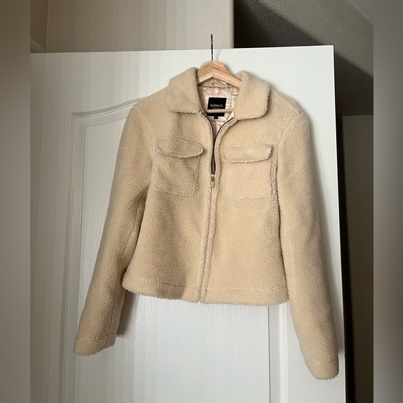 Barney's Originals Coat in Teddy Faux Fur - Picture 2 of 6